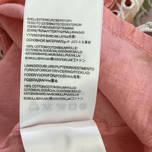 FARM Rio Blooming Floral Embroidered Handkerchief Midi Dress Size L Pink NWT - Picture 9 of 10